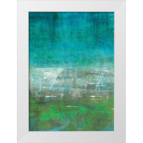 Green Oasis White Modern Wood Framed Art Print by Lehnhardt, Iris