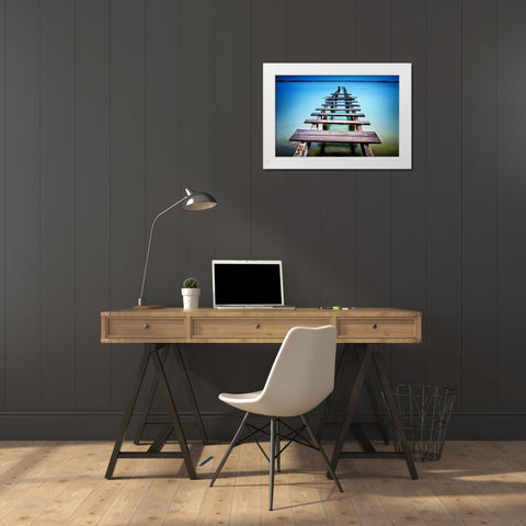 Cleveland White Modern Wood Framed Art Print by Louise, Tracie