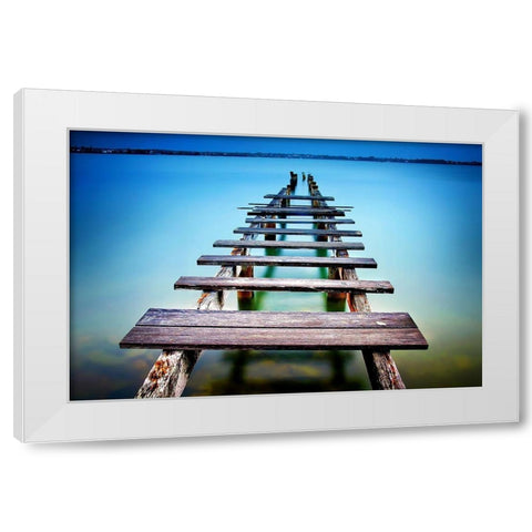 Cleveland White Modern Wood Framed Art Print by Louise, Tracie