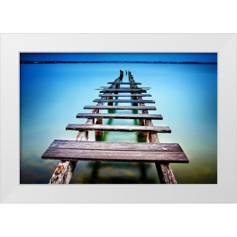 Cleveland White Modern Wood Framed Art Print by Louise, Tracie