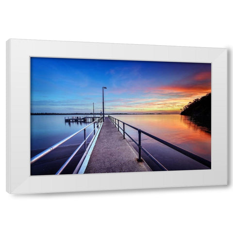 Fin de Jours White Modern Wood Framed Art Print by Louise, Tracie