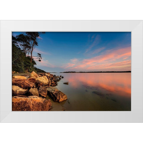 The Narrows White Modern Wood Framed Art Print by Louise, Tracie
