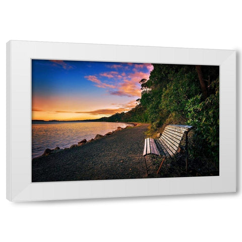 Watching the Dawn White Modern Wood Framed Art Print by Louise, Tracie