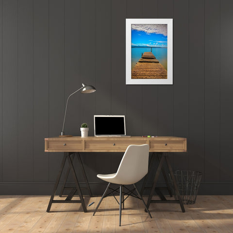 Broken Pier White Modern Wood Framed Art Print by Louise, Tracie
