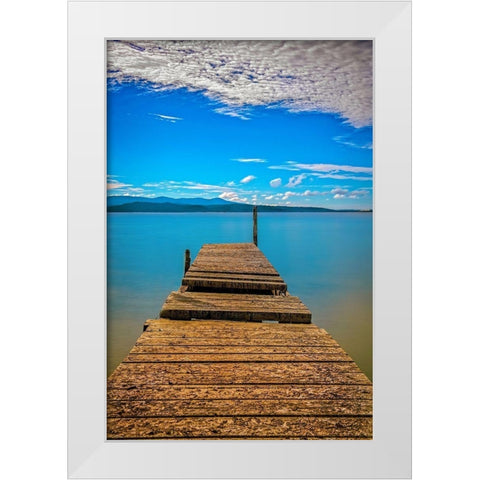 Broken Pier White Modern Wood Framed Art Print by Louise, Tracie