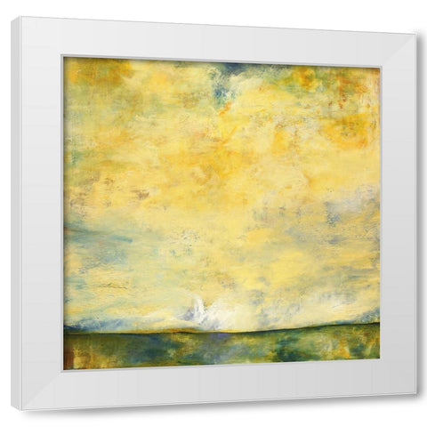 Blissfully Grounded White Modern Wood Framed Art Print by Lisa Mann Fine Art