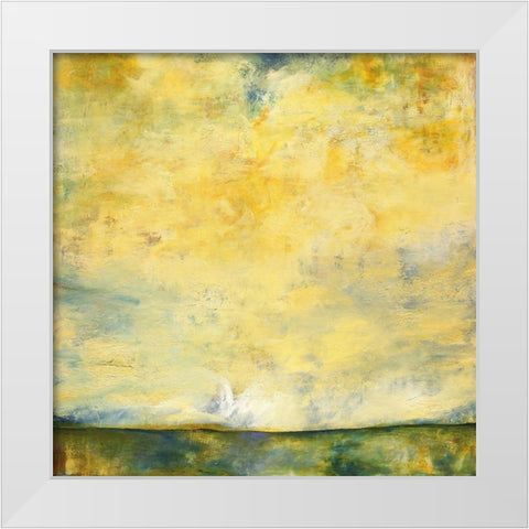 Blissfully Grounded White Modern Wood Framed Art Print by Lisa Mann Fine Art