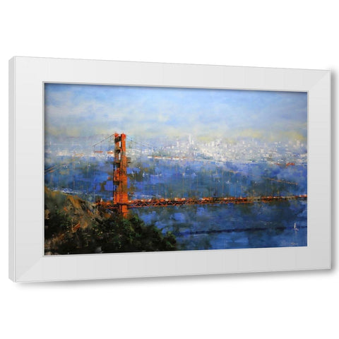 Golden Gate Afternoon White Modern Wood Framed Art Print by Lague, Mark
