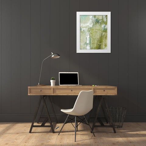 The Other Side Of The Mountain White Modern Wood Framed Art Print by Leslie, Carole