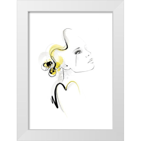 What If White Modern Wood Framed Art Print by Larsdotter, Lotta