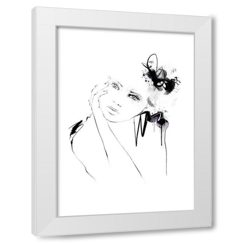 Oh Really? White Modern Wood Framed Art Print by Larsdotter, Lotta