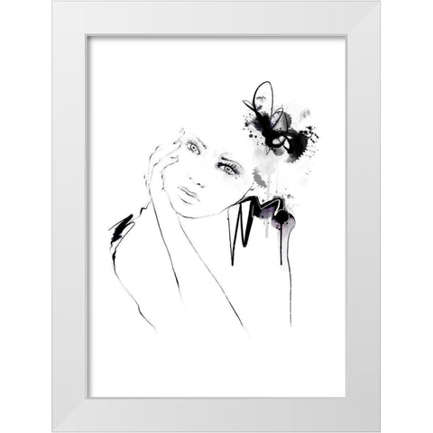 Oh Really? White Modern Wood Framed Art Print by Larsdotter, Lotta