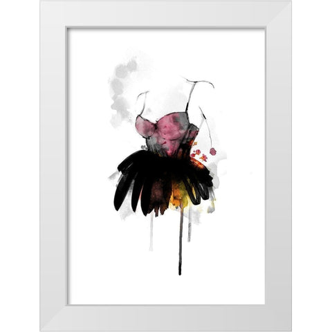 The Dress White Modern Wood Framed Art Print by Larsdotter, Lotta
