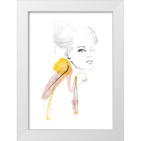 I Am White Modern Wood Framed Art Print by Larsdotter, Lotta