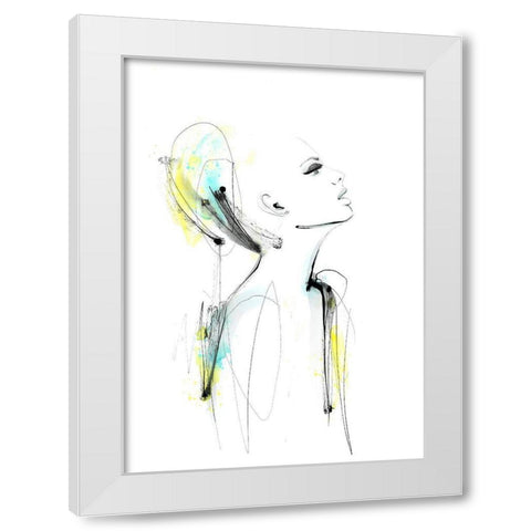 Lovisa White Modern Wood Framed Art Print by Larsdotter, Lotta