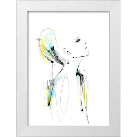 Lovisa White Modern Wood Framed Art Print by Larsdotter, Lotta