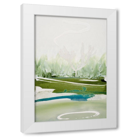 Limpid White Modern Wood Framed Art Print by Leaver, Tara