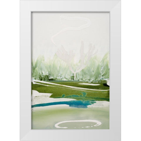 Limpid White Modern Wood Framed Art Print by Leaver, Tara