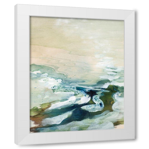 The Sound The Sea Makes White Modern Wood Framed Art Print by Leaver, Tara