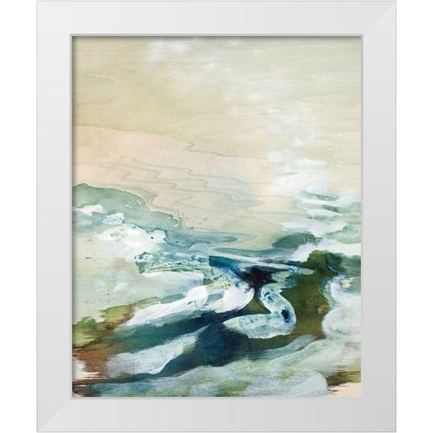 The Sound The Sea Makes White Modern Wood Framed Art Print by Leaver, Tara