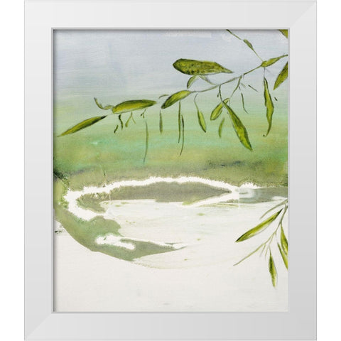 Whispering The Numbers White Modern Wood Framed Art Print by Leaver, Tara