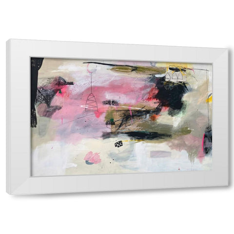 Erasing The Story White Modern Wood Framed Art Print by Lauzon, Danielle