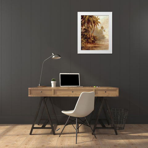 Hidden Bank White Modern Wood Framed Art Print by Malarz