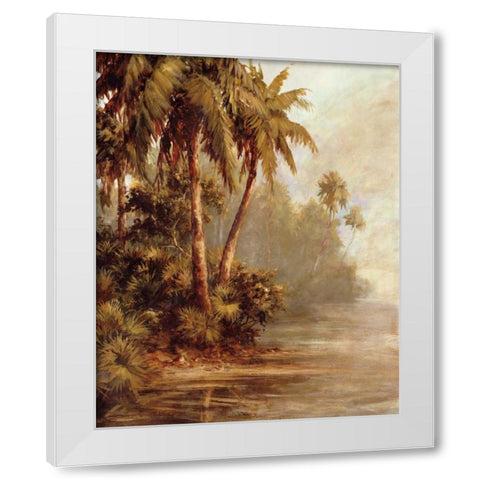 Hidden Bank White Modern Wood Framed Art Print by Malarz