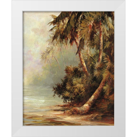 Hidden Cove White Modern Wood Framed Art Print by Malarz