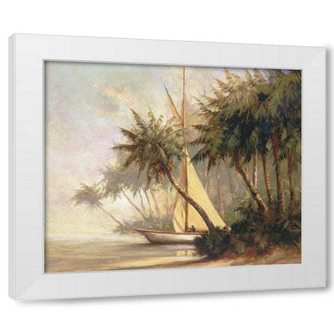 Leaving Out White Modern Wood Framed Art Print by Malarz