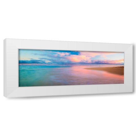 Haena Beach White Modern Wood Framed Art Print by Murray, Jeffrey