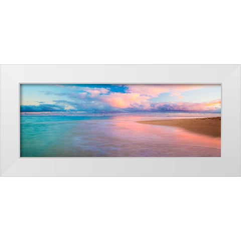 Haena Beach White Modern Wood Framed Art Print by Murray, Jeffrey