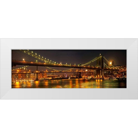 Three Bridges White Modern Wood Framed Art Print by Mikaels, Natalie