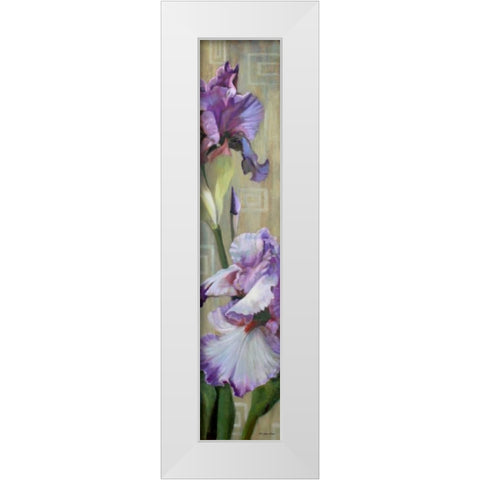 Iris III White Modern Wood Framed Art Print by McLaughlin, Jan