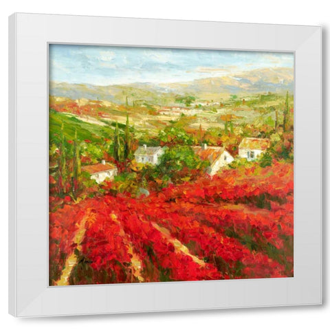 Bourgogne White Modern Wood Framed Art Print by Marino