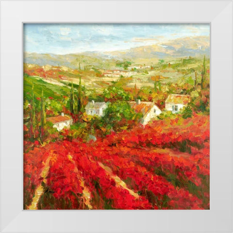 Bourgogne White Modern Wood Framed Art Print by Marino