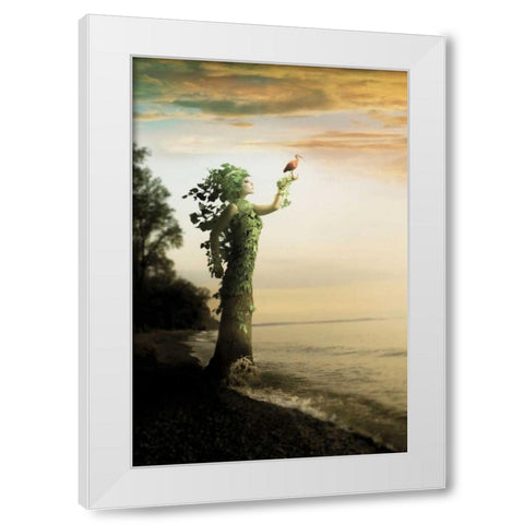 Where the Trees Stand White Modern Wood Framed Art Print by Madison, Jeff