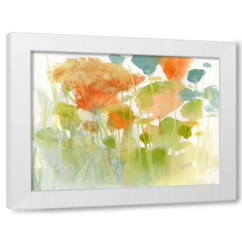 Summer Profusion White Modern Wood Framed Art Print by Margulis, Karen