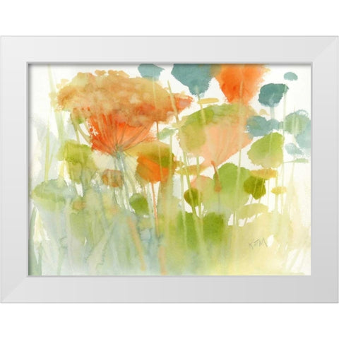 Summer Profusion White Modern Wood Framed Art Print by Margulis, Karen