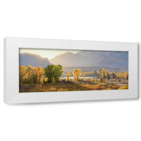 Evening Theatre White Modern Wood Framed Art Print by Moore, Jay