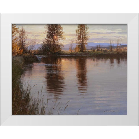 Just Before Nightfall White Modern Wood Framed Art Print by Moore, Jay