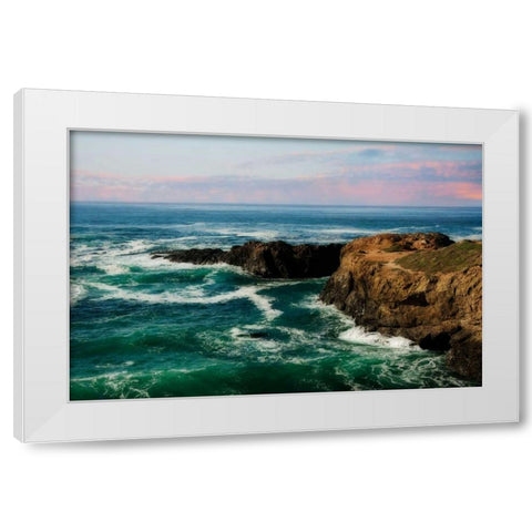 California Dream White Modern Wood Framed Art Print by Mikaels, Natalie