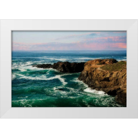 California Dream White Modern Wood Framed Art Print by Mikaels, Natalie