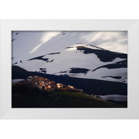 Late Night on Casteluccio, Umbria White Modern Wood Framed Art Print by Mumford, Andy