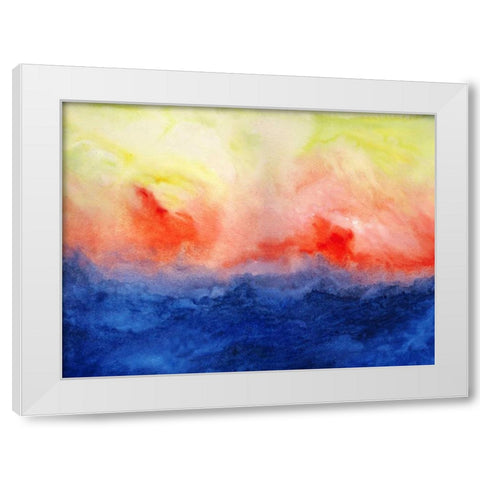 Brushfire II White Modern Wood Framed Art Print by Maldonado, Jacqueline