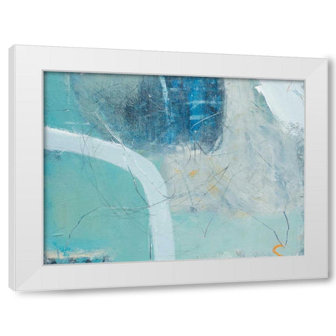 Sea Edge White Modern Wood Framed Art Print by Mankin, David