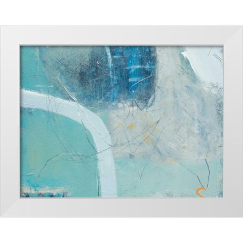 Sea Edge White Modern Wood Framed Art Print by Mankin, David