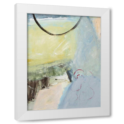 Spindrift White Modern Wood Framed Art Print by Mankin, David