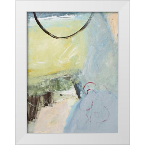 Spindrift White Modern Wood Framed Art Print by Mankin, David