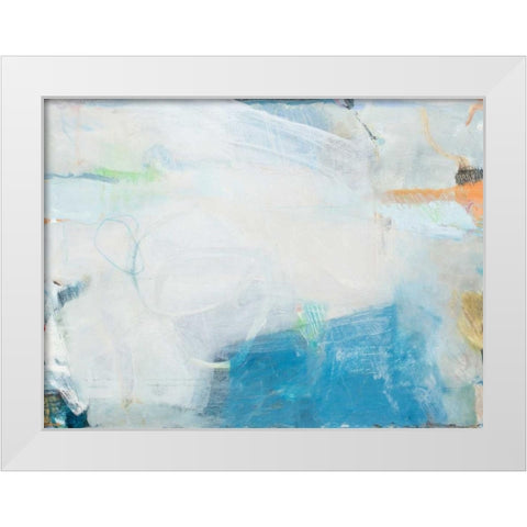 Zephyr White Modern Wood Framed Art Print by Mankin, David